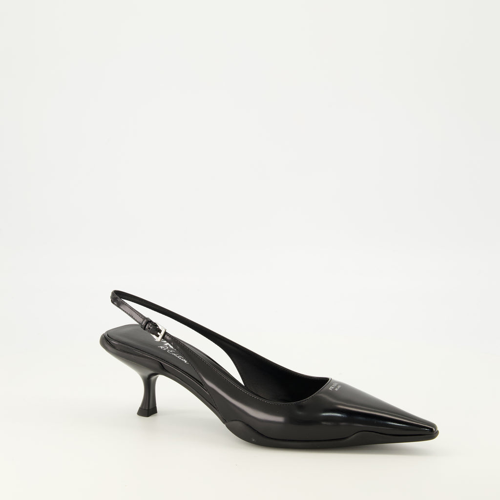 Escarpins Décolleté in Pelle Nera Prada Noir Femme
