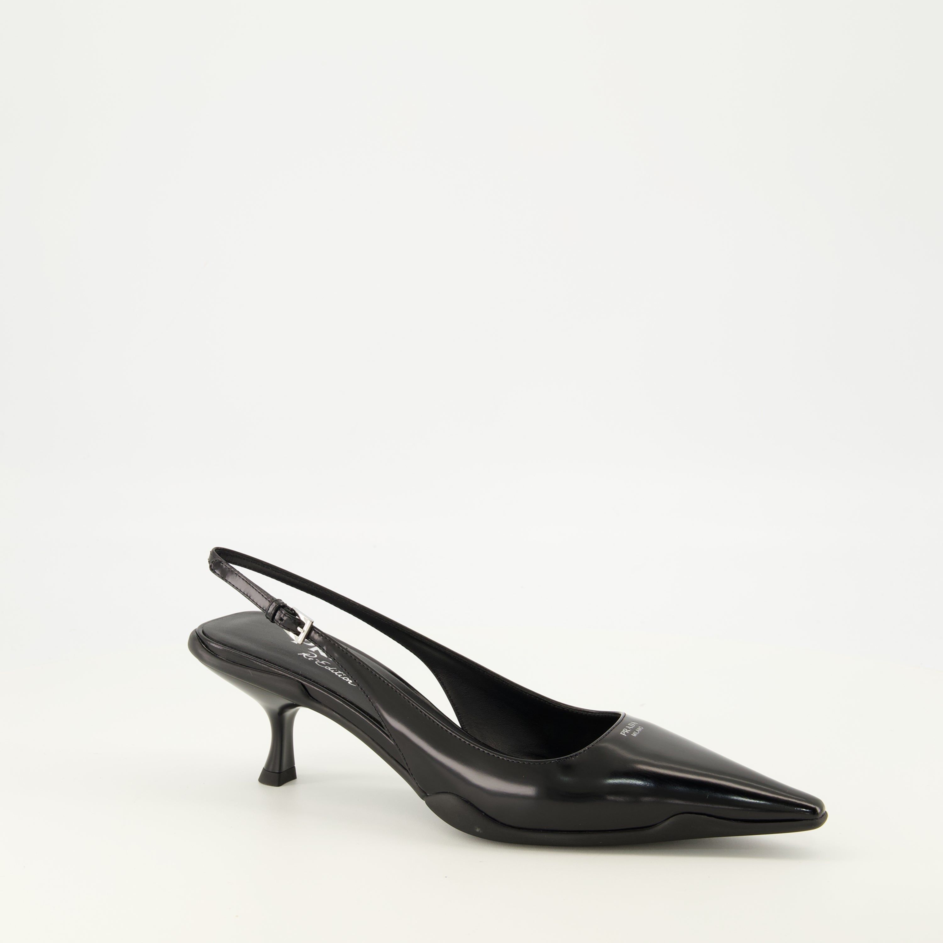 Escarpins Schwarze Leder-Pumps Prada Noir Femme