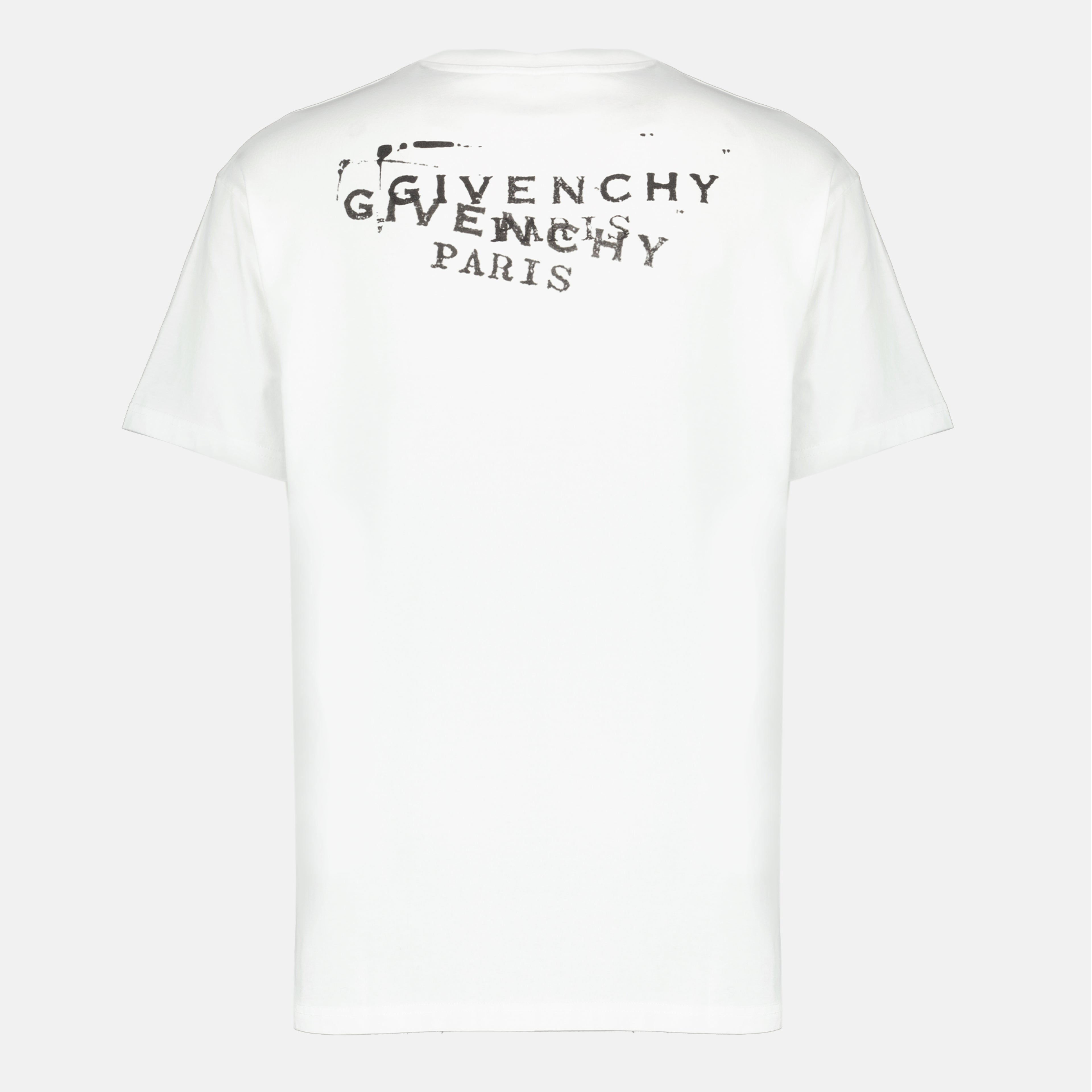 Image de l'article T-shirt Givenchy Stamp blanc de la marque Givenchy pour Homme - Saison Printemps-Été 2026 - Vue de Dos