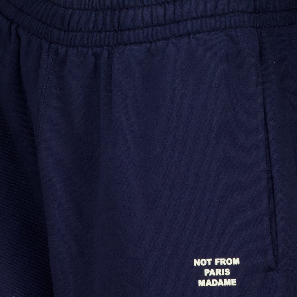 Pantalons Bas de jogging Slogan bleu marine en molleton Drole De Monsieur Bleu foncé Homme