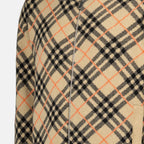 Jackets Checked Cashmere Bomber Burberry Beige Homme