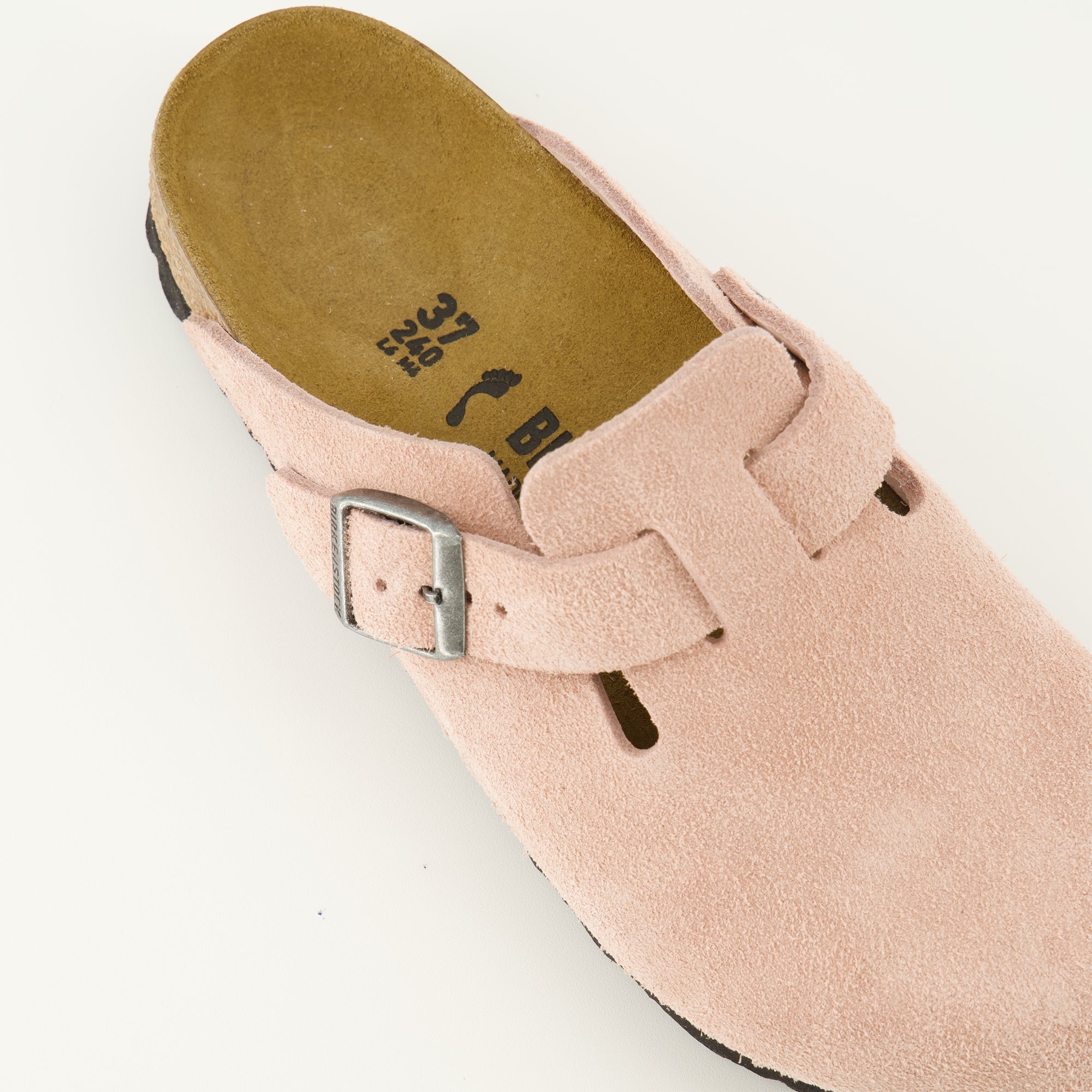 Image de l'article Mules Boston rose de la marque Birkenstock pour Unisex - Saison Printemps-Été 2026 - Vue détaillée de haut