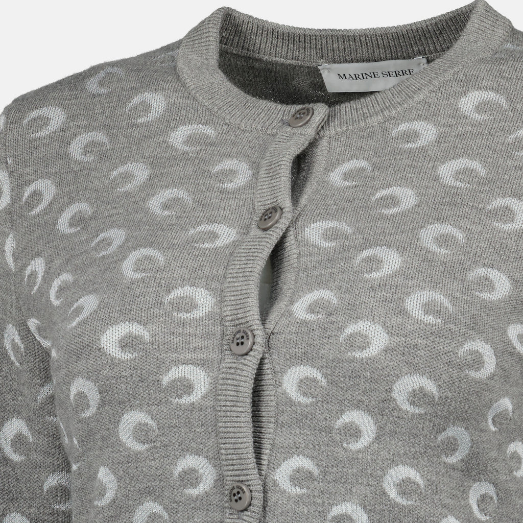 Immagine dell'articolo Cardigan Moon in lana del marchio Marine Serre per donna - Stagione Autunno-Inverno 2025 - Vista Dettagliata_1