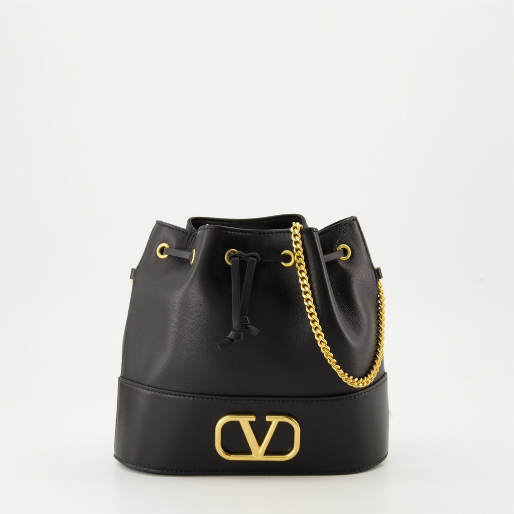 Beuteltaschen VLogo Bucket Bag Valentino Garavani Schwarz Femme