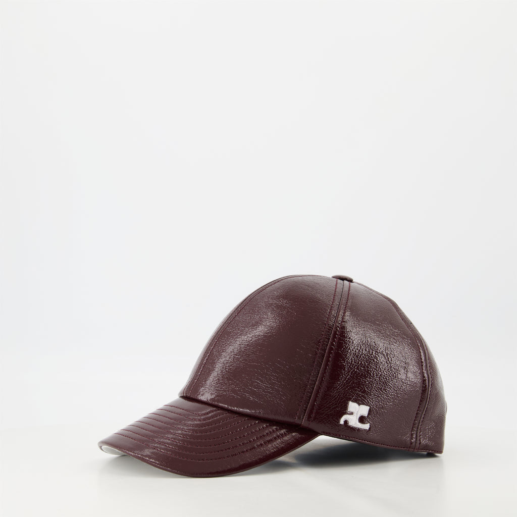 Chapeaux, casquettes et bonnets Casquette Réédition en vinyl Courrèges Bordeaux Unisexe