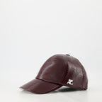 Chapeaux, casquettes et bonnets Casquette Réédition en vinyl Courrèges Bordeaux Unisexe