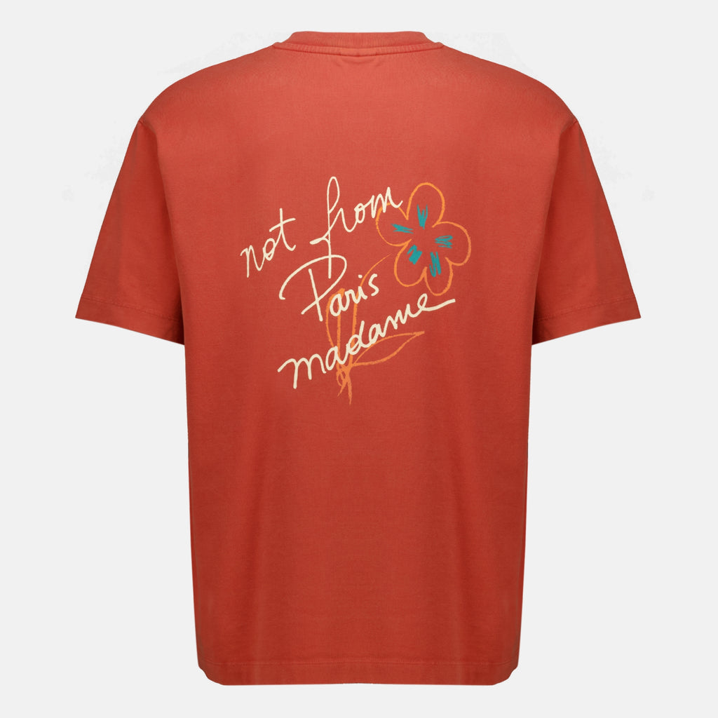 T-shirts T-shirt Slogan Sketch Arancione Drole De Monsieur Orange Homme