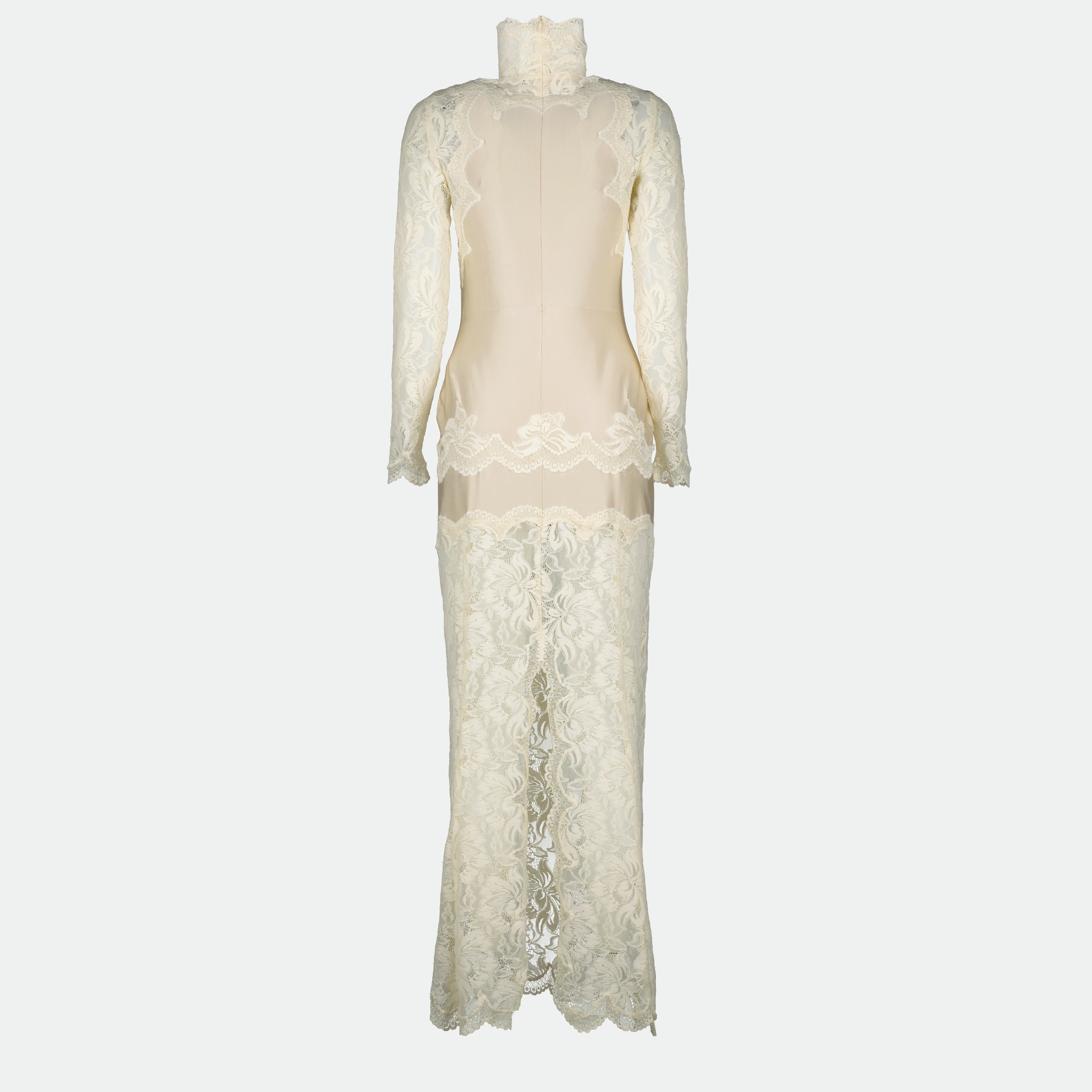 Abiti Robe longue en dentelle Rabanne Bianco Femme