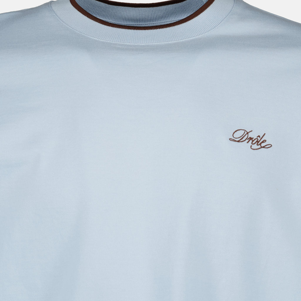 Immagine della T-shirt blu Drôle Belissima del marchio Drôle De Monsieur per uomo - Stagione Primavera-Estate 2026 - Vista dettagliata_2