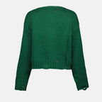 Maglieria Pull effet usé Mm6 Verde Femme