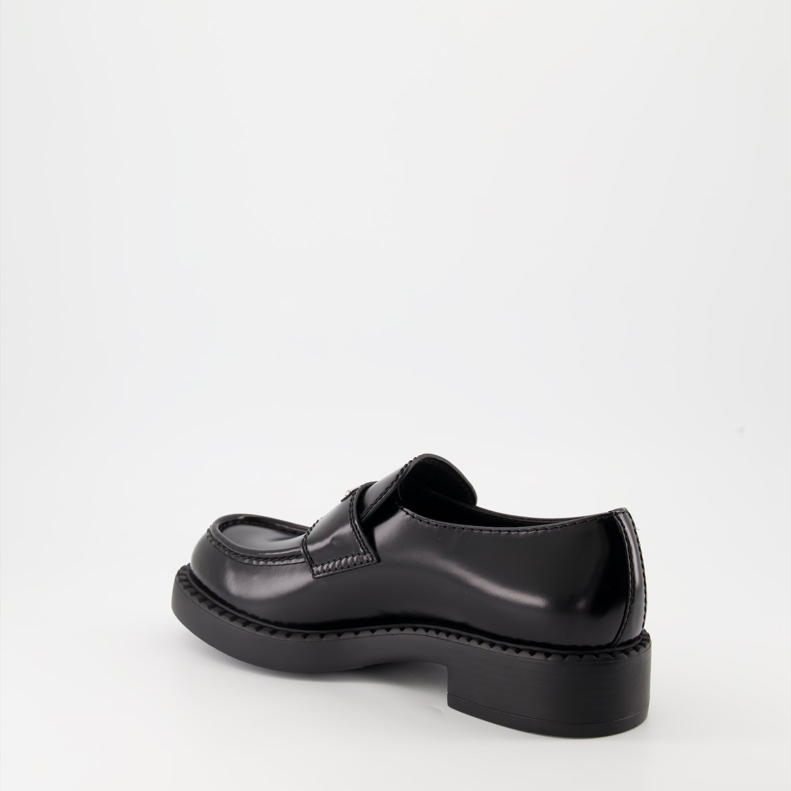 Loafer Leder Mokassins Prada Schwarz Homme