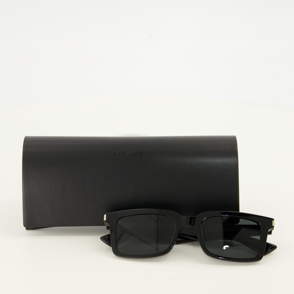 Lunettes SL 860 Schwarze Sonnenbrille Saint Laurent Noir Unisexe