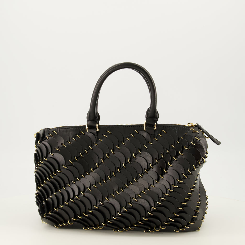 Sacs à main et épaule Black Leather Boston Bag Rabanne Noir Femme