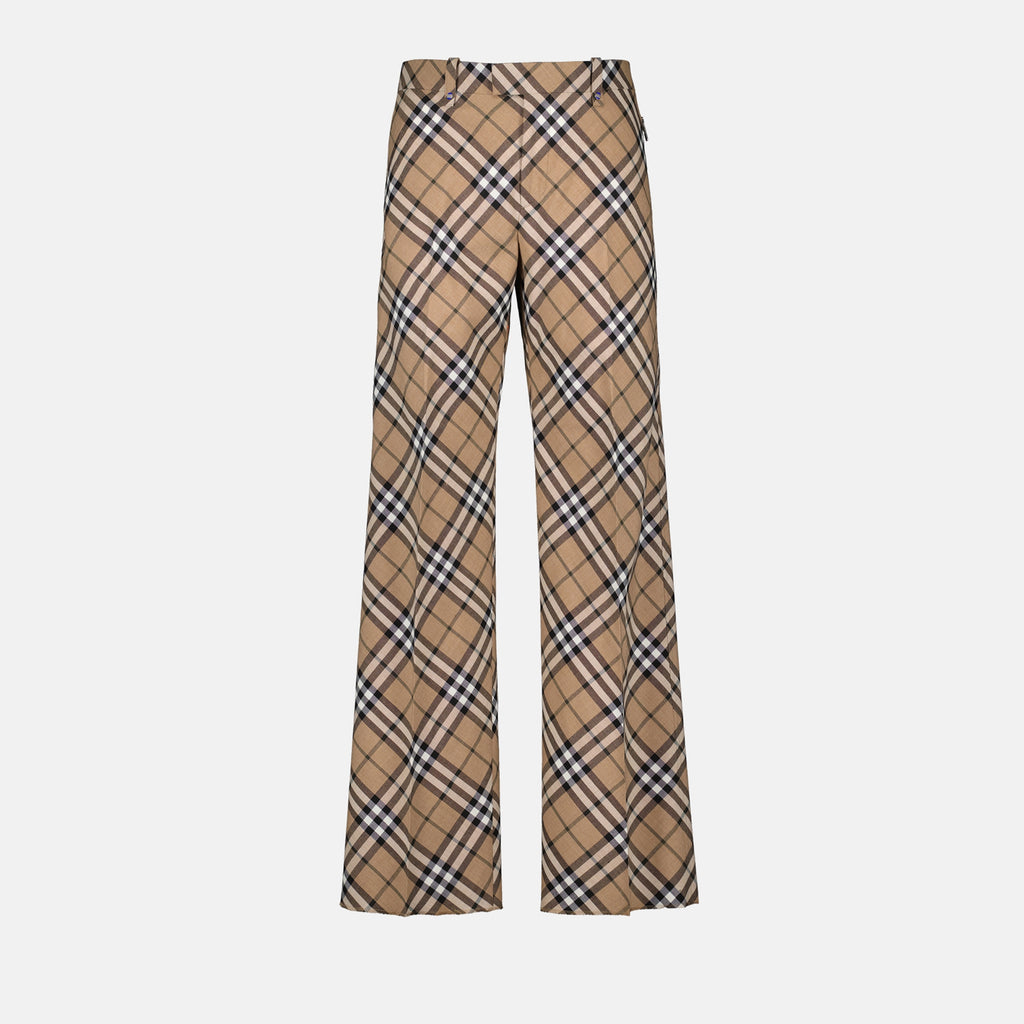 Pants Checked Pants Burberry Beige Homme