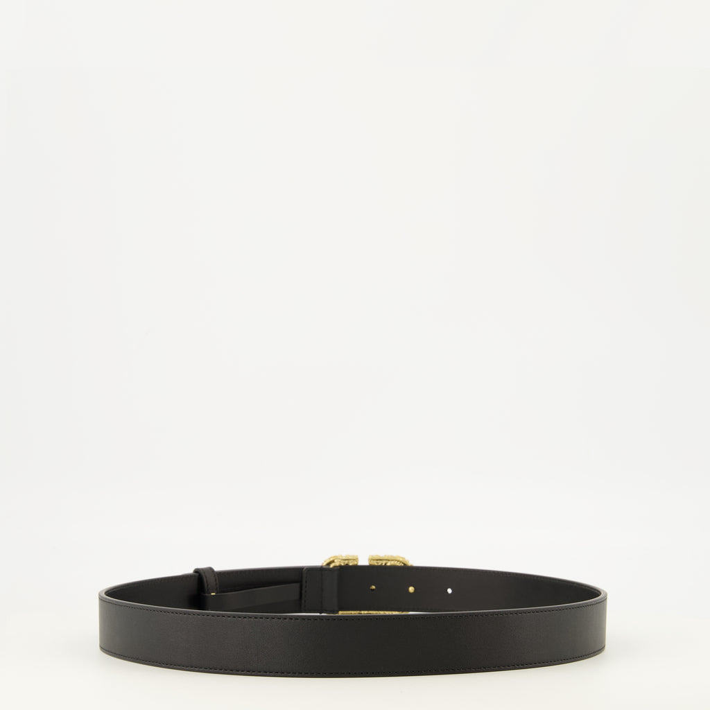 Ceintures VLogo Schwarzer Gürtel mit Swarovski®-Kristallen Valentino Garavani Noir Femme