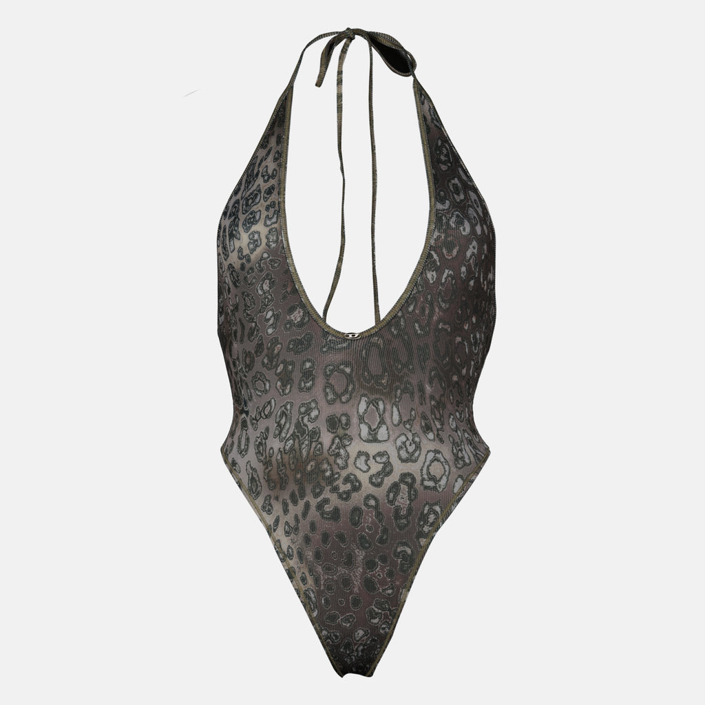 Immagine del costume da bagno Audrey a stampa leopardata del marchio Diesel per donna - Stagione Primavera-Estate 2026 - Vista Frontale