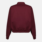 Image de l'article Veste en gabardine bordeaux de la marque Prada pour Femme - Saison Printemps-Été 2026 - Vue de Dos