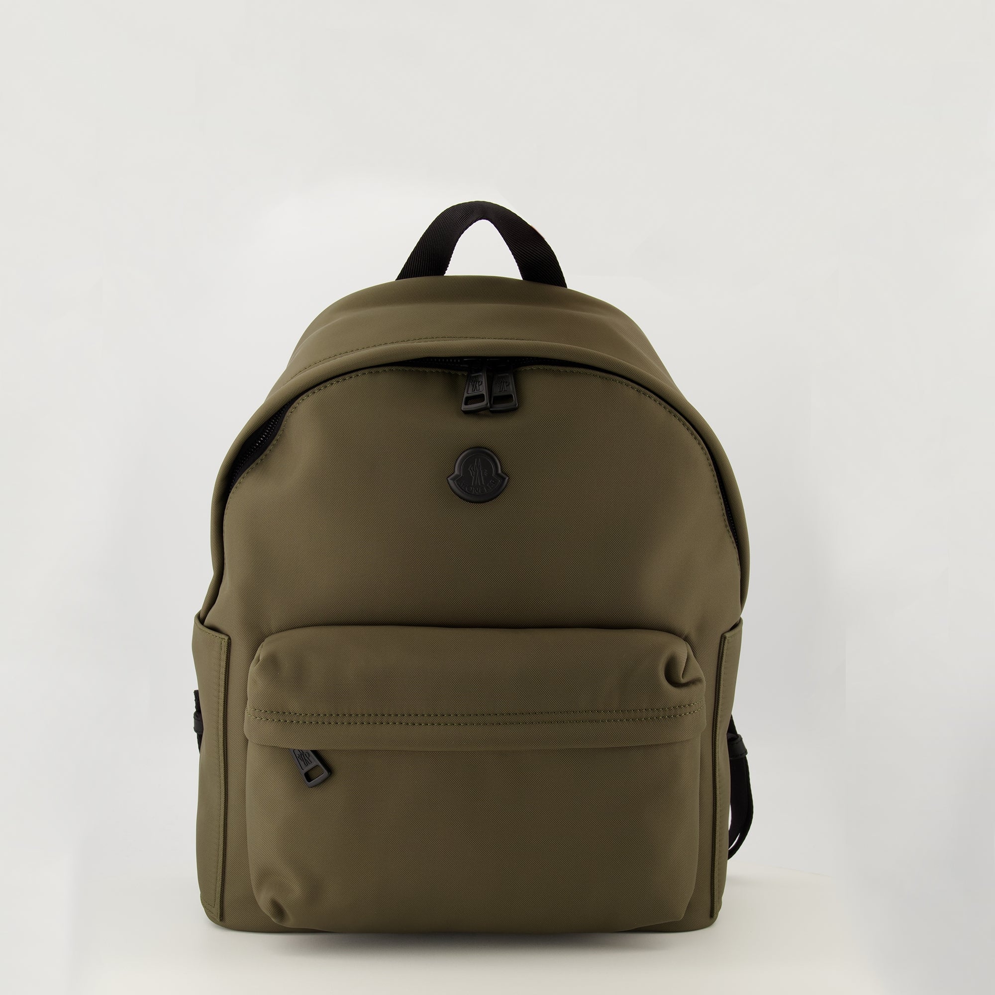 Image of the New Pierrick khaki backpack by Moncler for Men - Spring-Summer 2026 - Front view