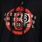 Sweatshirts Bedruckter Hoodie Mm6 Schwarz Femme