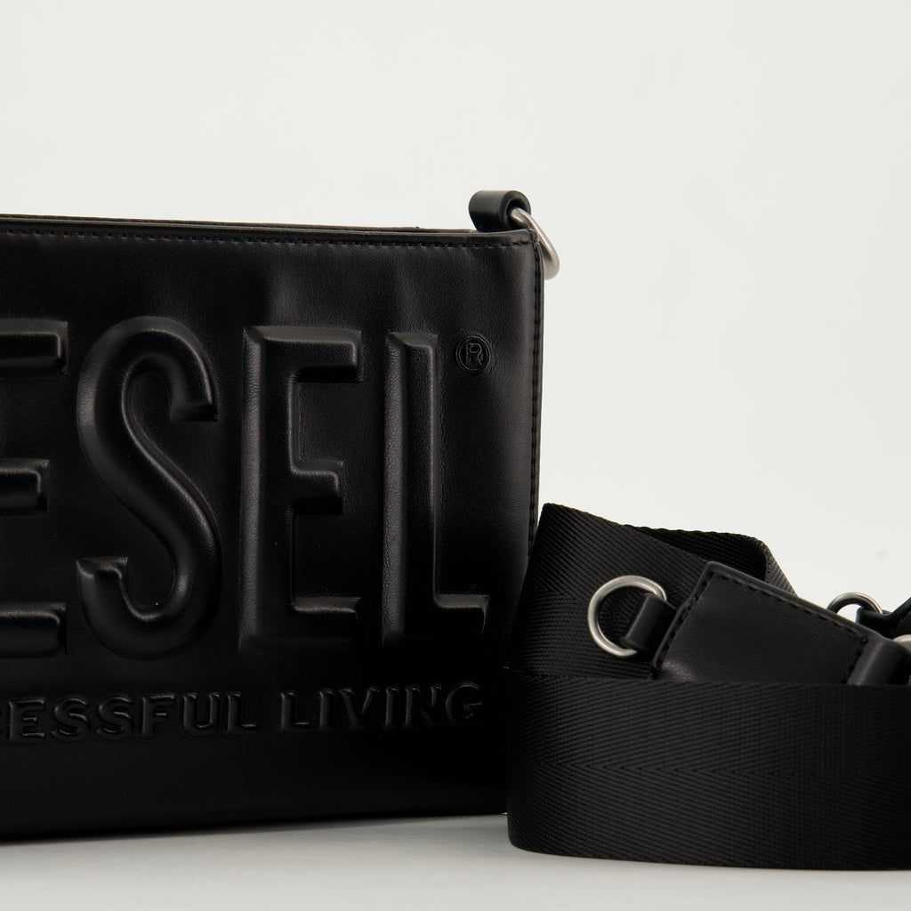 Bolsos bandolera Sac camera 3D Diesel Negro Unisexo