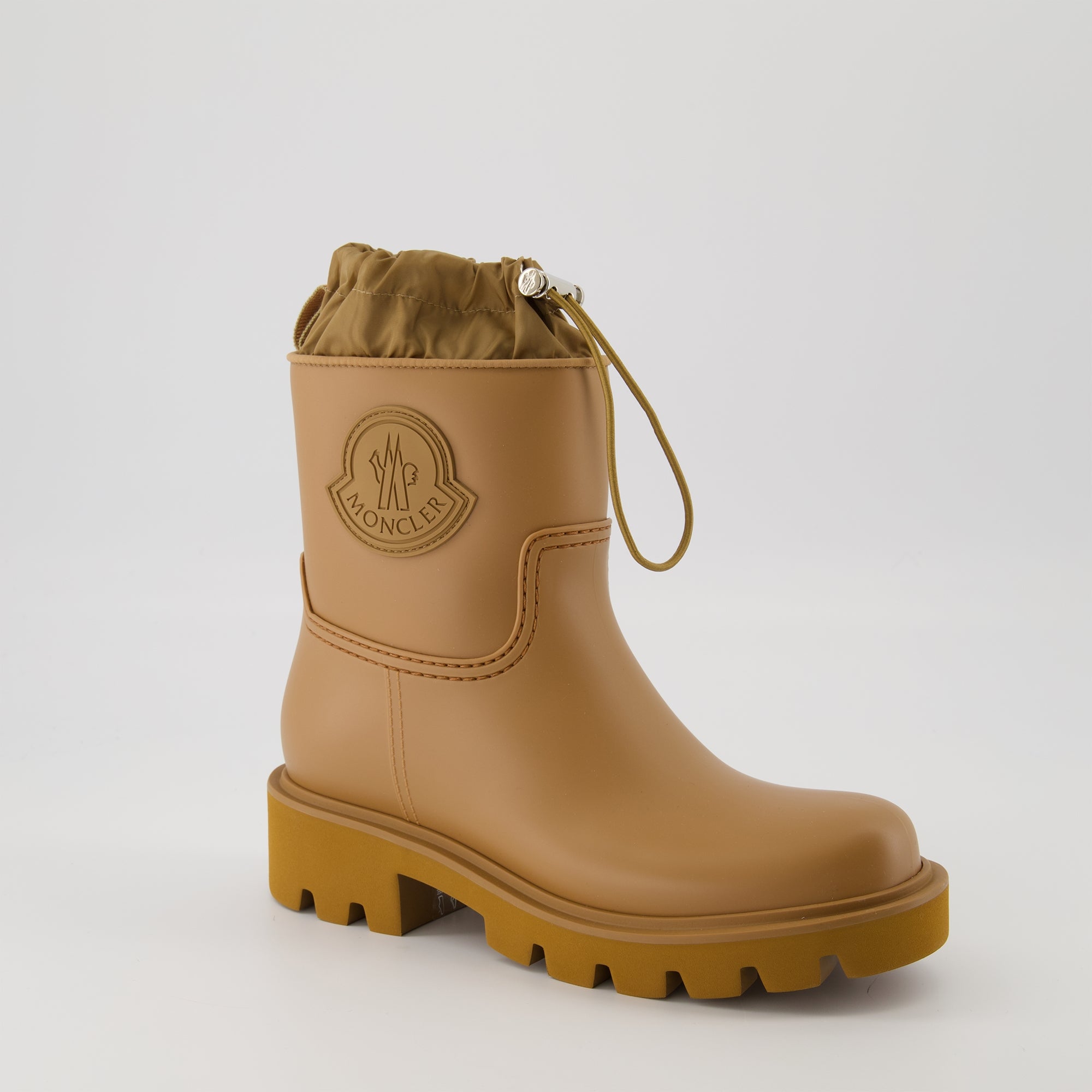 Bottines Bottes de pluie Kickstream Moncler Beige Femme