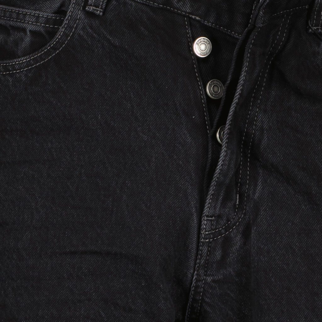 생 로랑 여성용 V-웨이스트 롱 바기 청바지 이미지 - 2025 가을-겨울 - 상세 보기_1