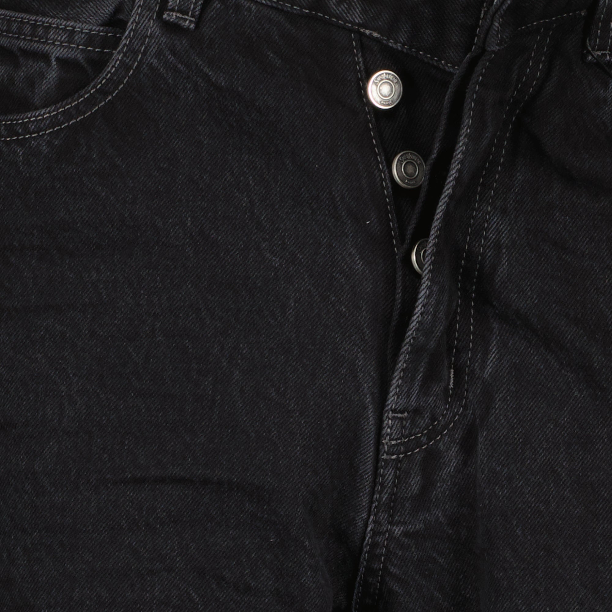 Image de l'article Jean V-Waist Long Baggy de la marque Saint Laurent pour Femme - Saison Automne-Hiver 2025 - Vue détaillée_1