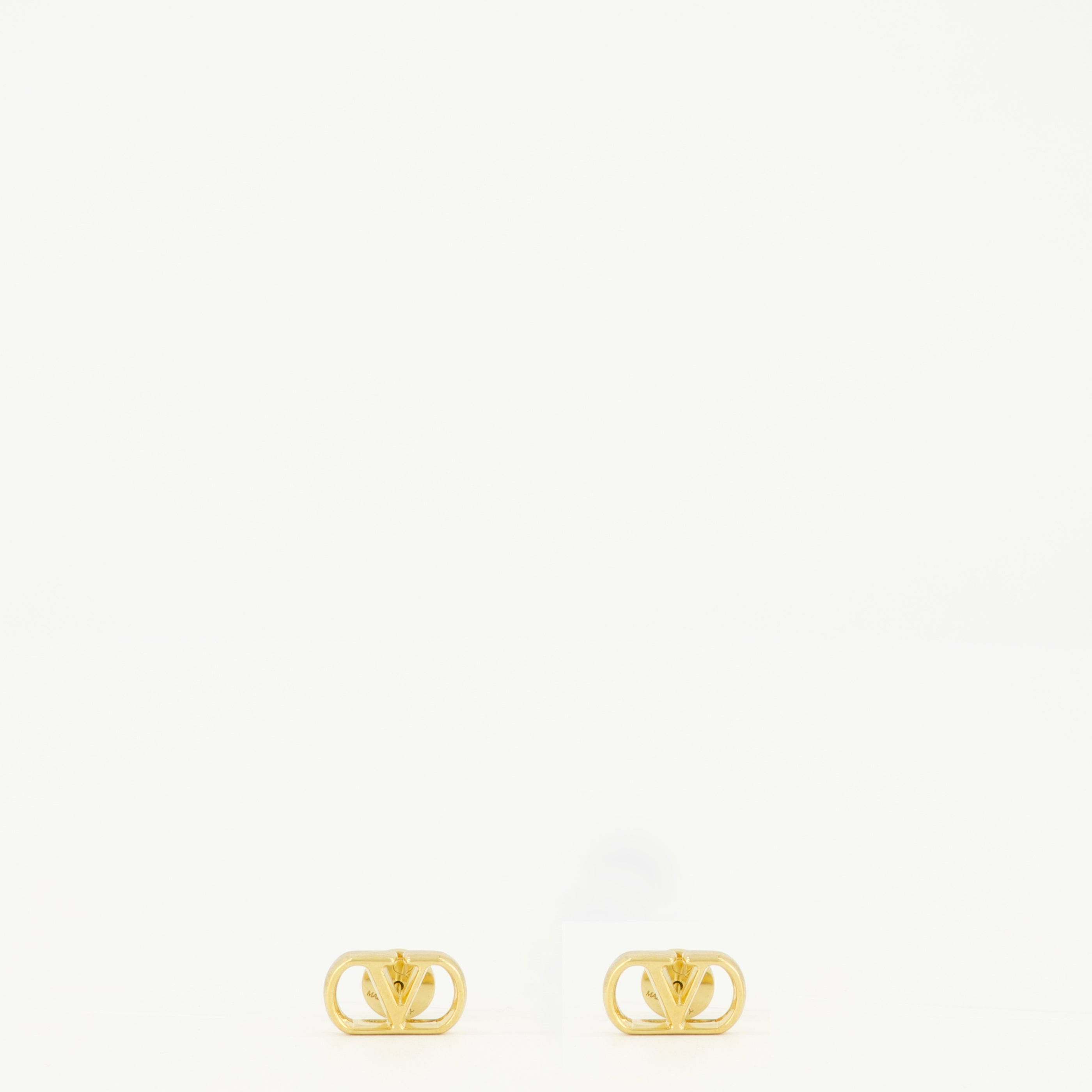 Bijoux VLogo Gold Metal Earrings Valentino Garavani Doré Femme