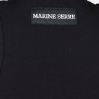 Tops Canotta Nera Moon in Cotone Marine Serre Noir Femme