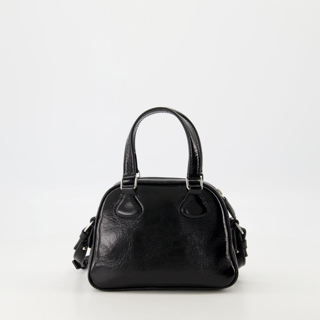 Sacs à main et épaule Mini sac bowling Réédition Courrèges Noir Unisexe