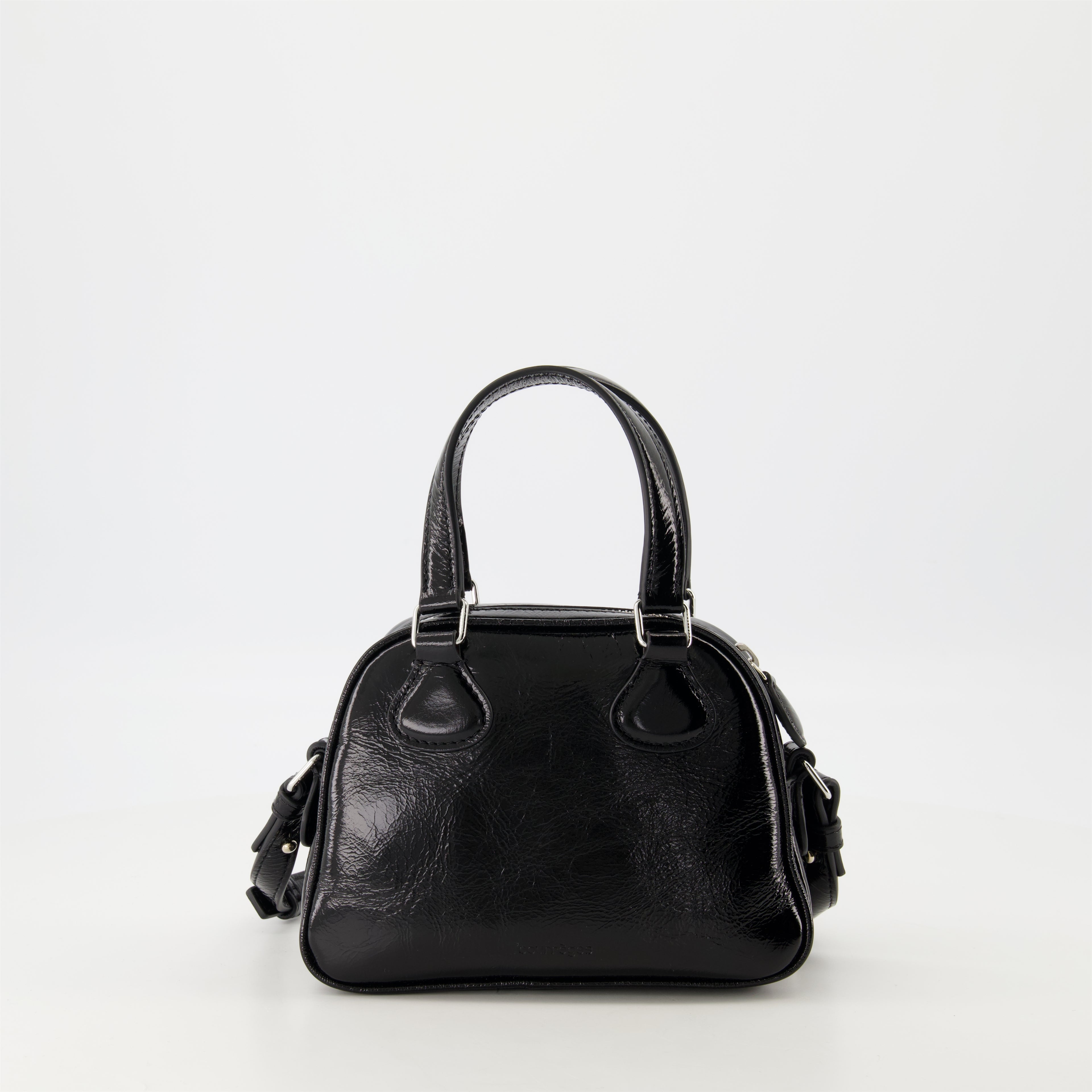 Sacs à main et épaule Mini sac bowling Réédition Courrèges Noir Unisexe