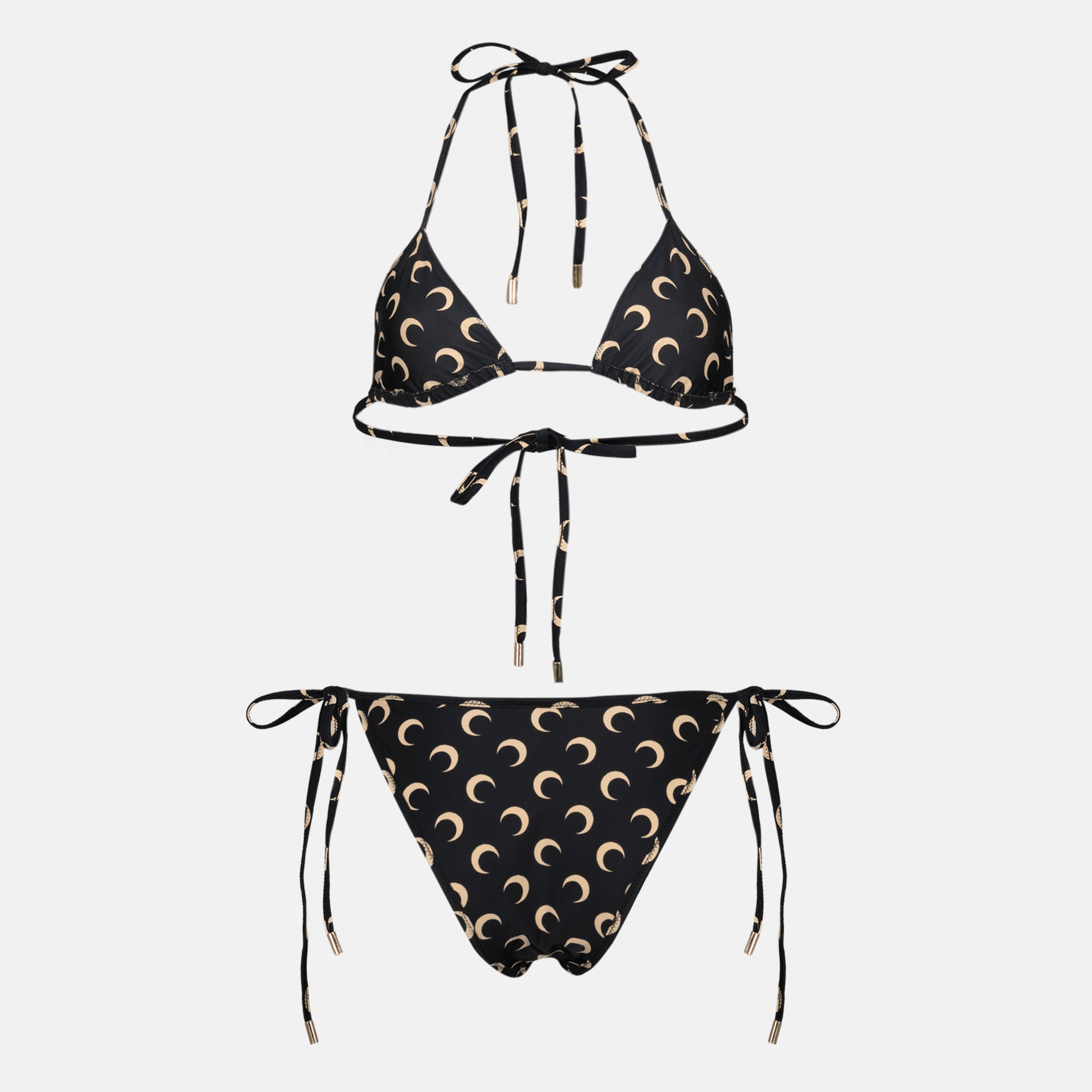 Beachwear 비키니 문 루아르 Marine Serre Noir Femme