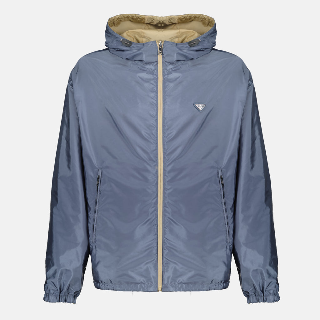 Vestes Casaco Reversível em Re-Nylon Castanho Prada Beige Homme