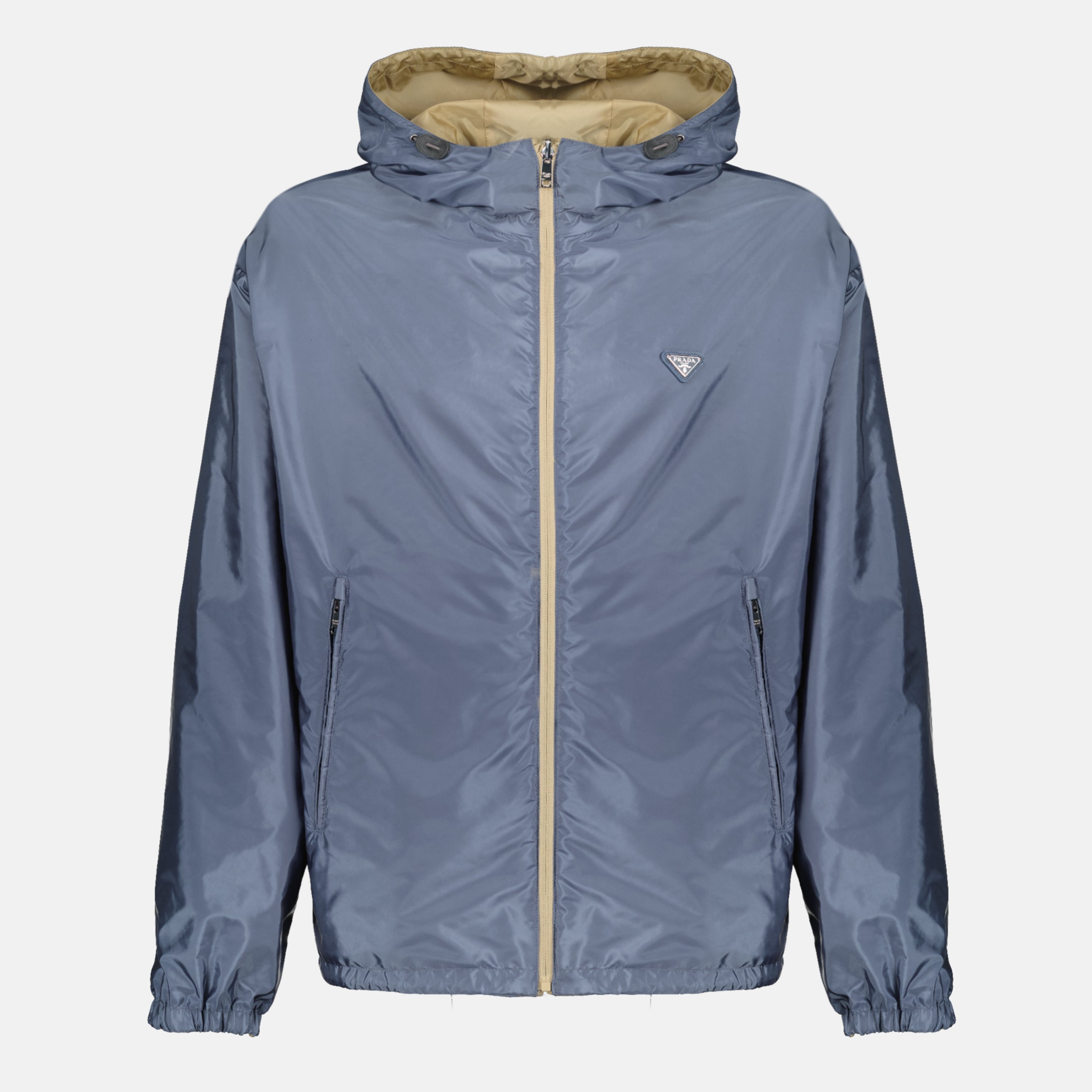 Vestes Reversible Brown Re-Nylon Jacket Prada Beige Homme