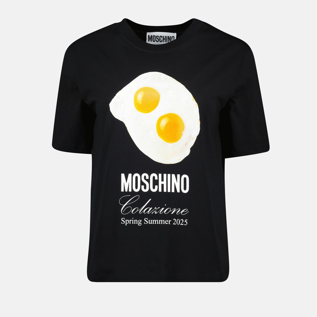T-shirts T-shirt imprimé Colazione Moschino Noir Femme