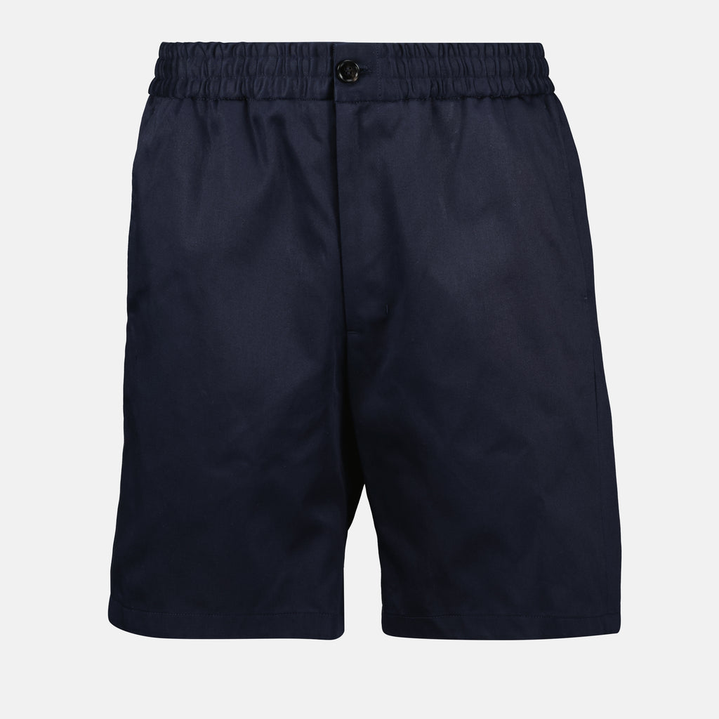 Shorts Calções de Algodão Ami PARIS Azul escuro Homme
