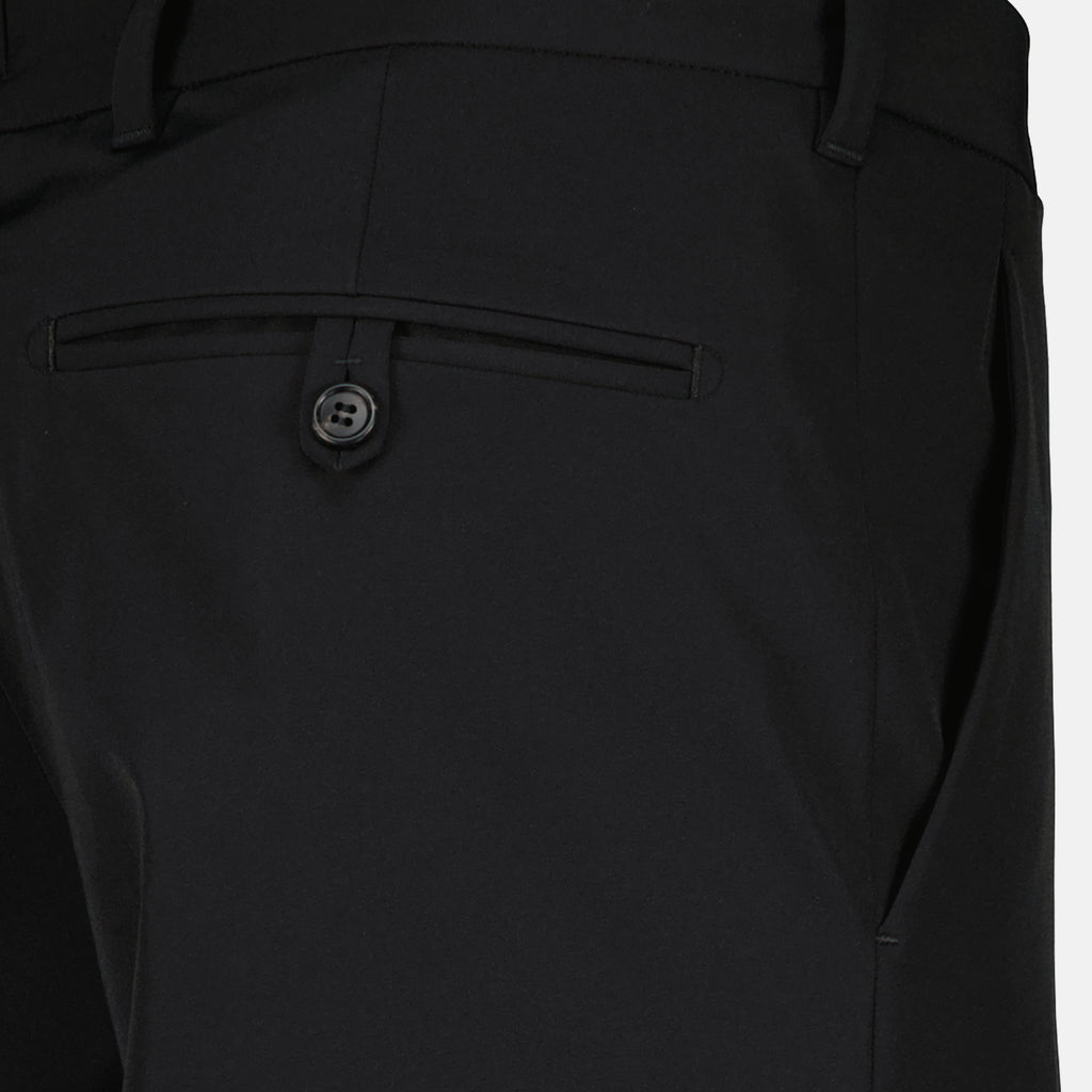 Pantalons Pantaloni in Tessuto Stretch Nero Prada Noir Homme
