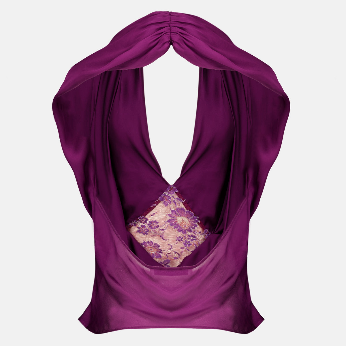 Tops Haut dos nu en dentelle Christopher Esber Violet Femme
