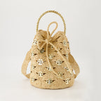 Beuteltaschen Raffia Bucket Bag Rabanne Beige Femme