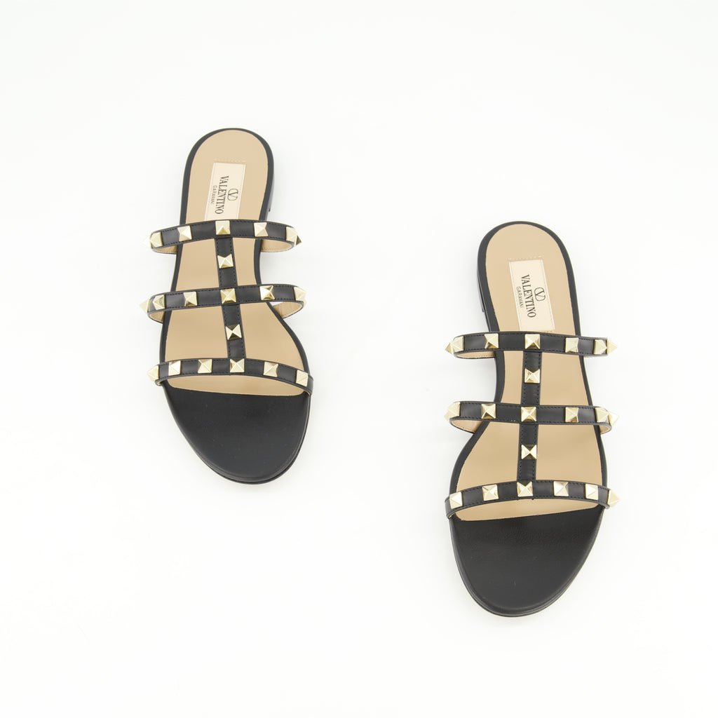 Sapatos abertos Sandálias Rockstud Valentino Garavani Preto Femme