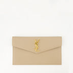 Pochettes Clutch Uptown Saint Laurent Beige Femme