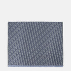 Immagine della sciarpa Dior Oblique blu del marchio Dior per Uomo - Collezione Primavera-Estate 2026 - Vista Fronte