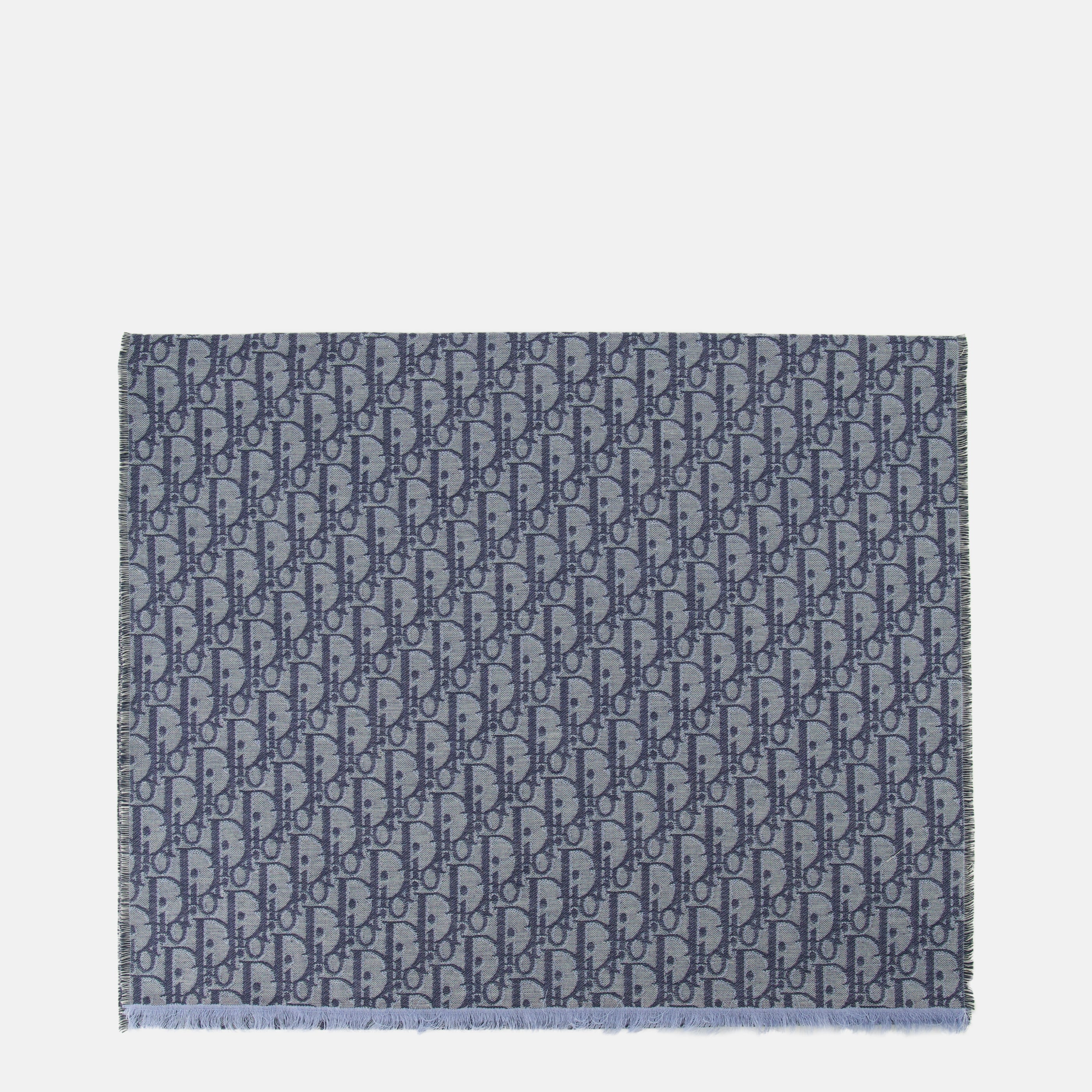 Imagem do cachecol Dior Oblique azul da marca Dior para Homem - Temporada Primavera-Verão 2026 - Vista Frontal
