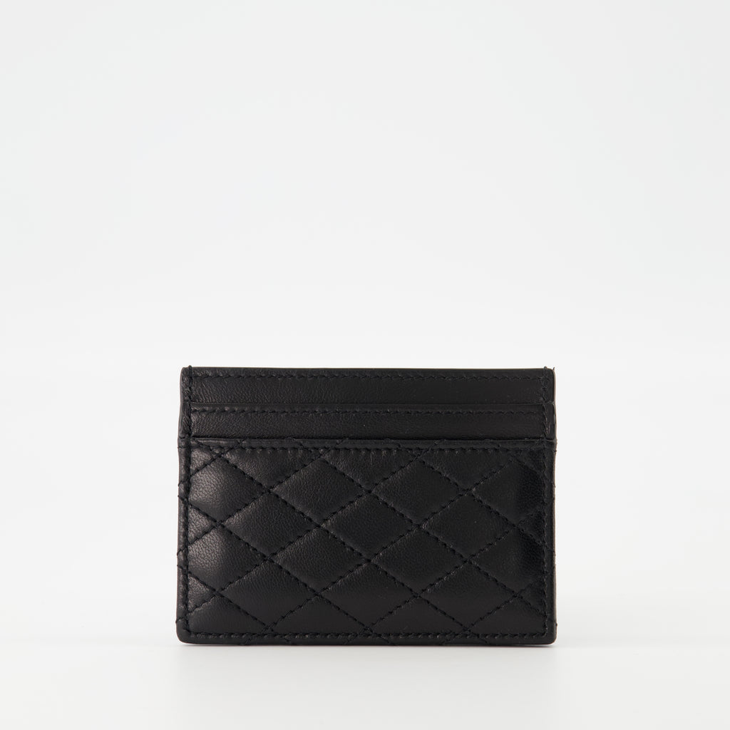 Pequeños artículos de cuero Porte-cartes Cassandre Saint Laurent Negro Femme