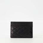 Pequeños artículos de cuero Porte-cartes Cassandre Saint Laurent Negro Femme