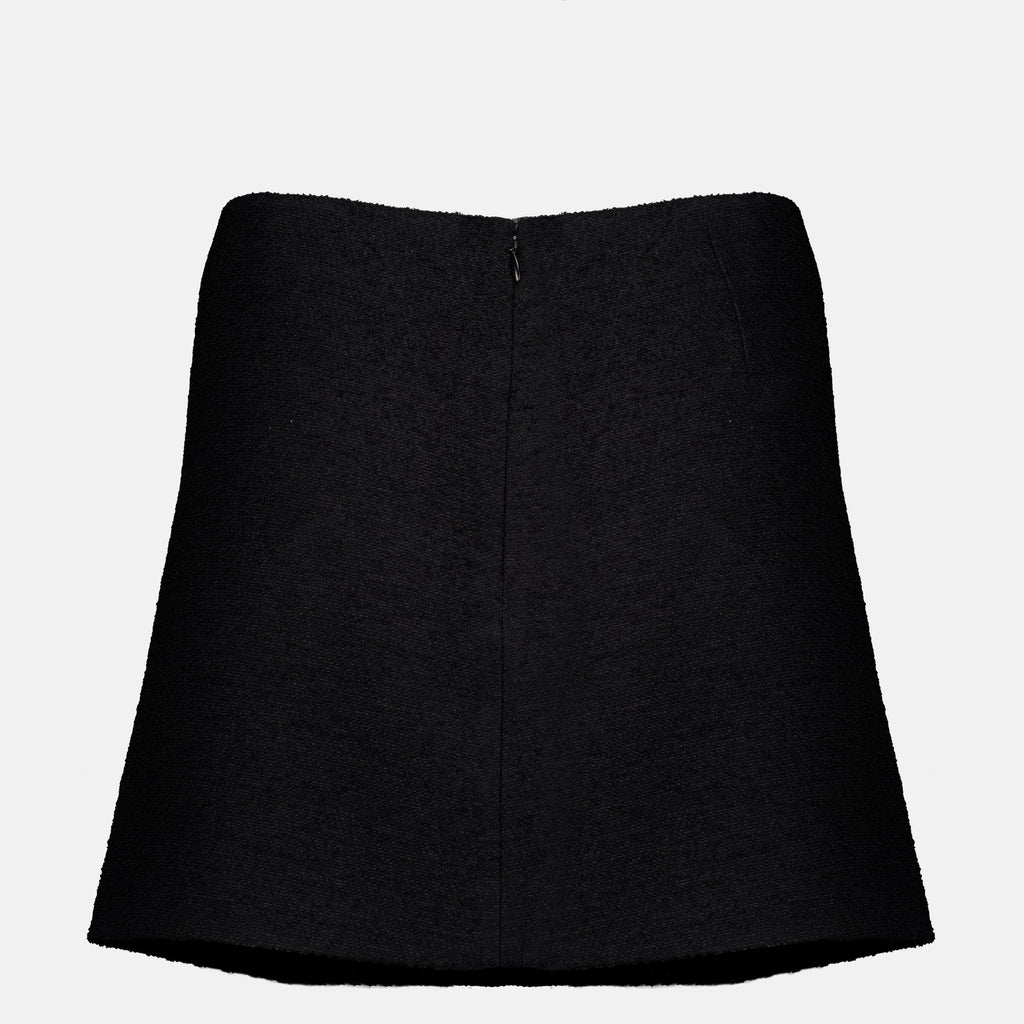 Jupes Mini jupe noir en laine Fendi Noir Femme