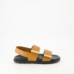 Scarpe aperte Sandali con Doppi Cinghietti Tod's Marrone Femme