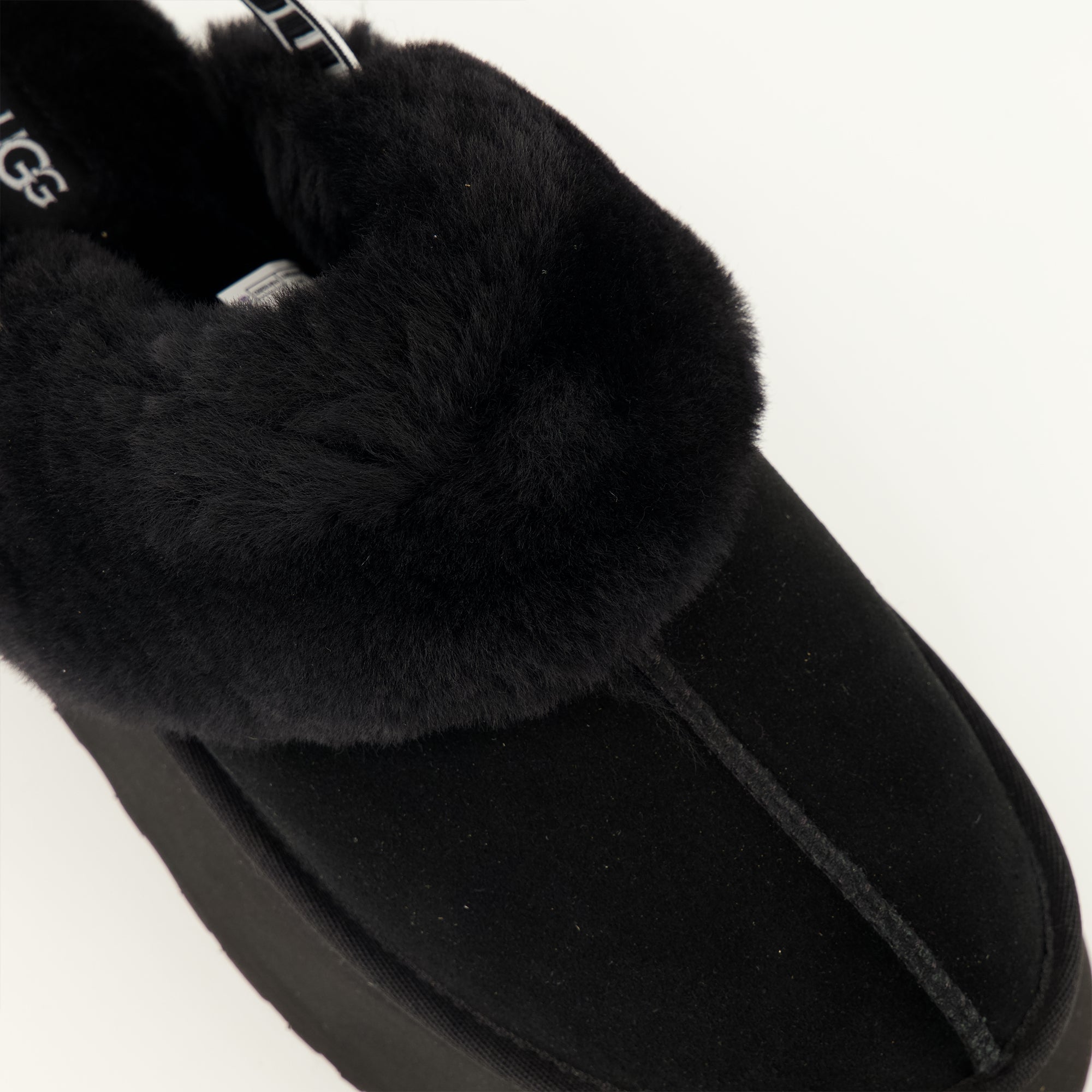 Chaussures ouvertes Funkette Schwarze Hausschuhe Ugg Noir Femme