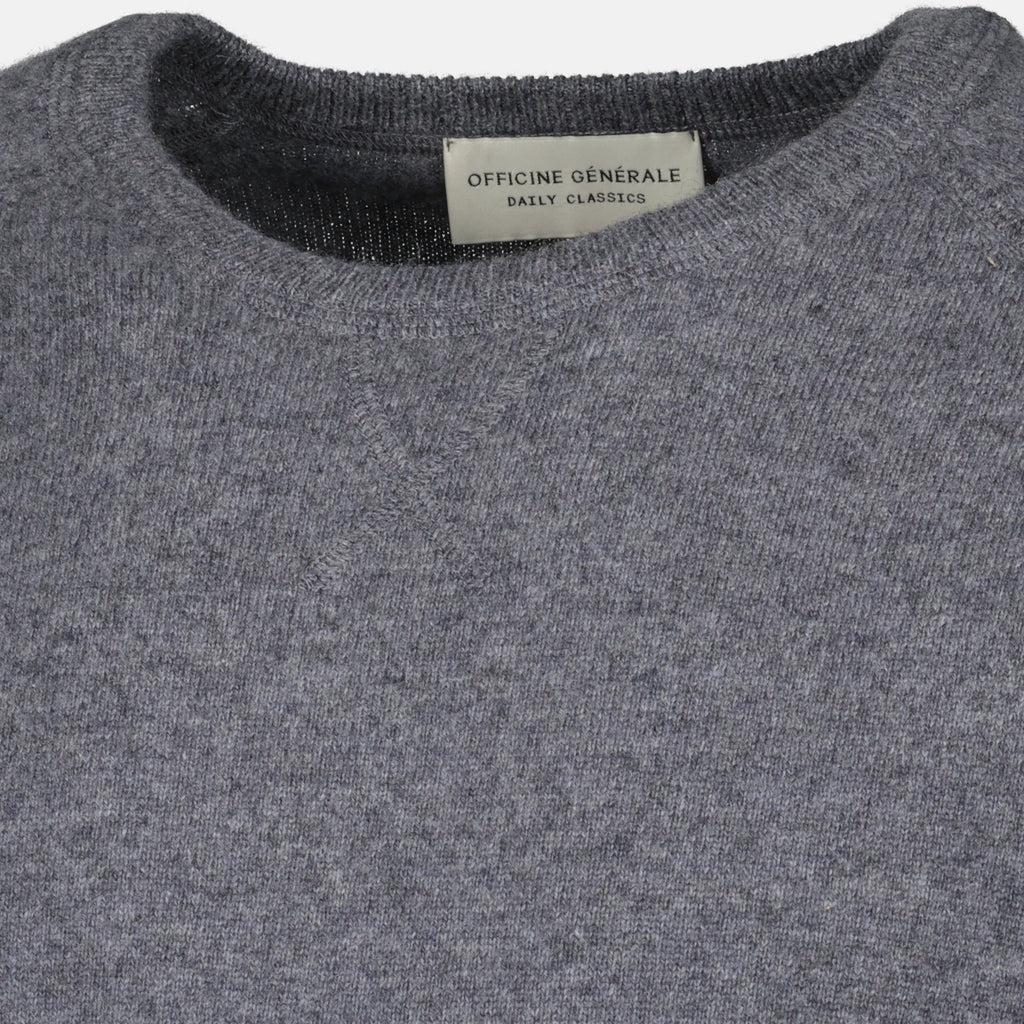 Maille Maglione in Cashmere Grigio Officine Générale Gris Unisexe