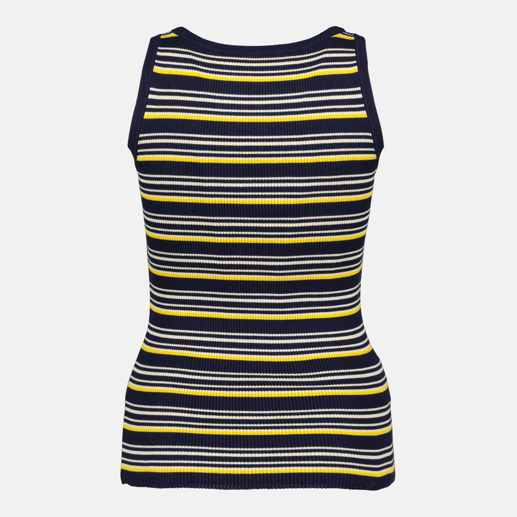 Immagine dell'articolo Top a righe blu navy di Miu Miu per Donna - Stagione Primavera-Estate 2026 - Vista Posteriore